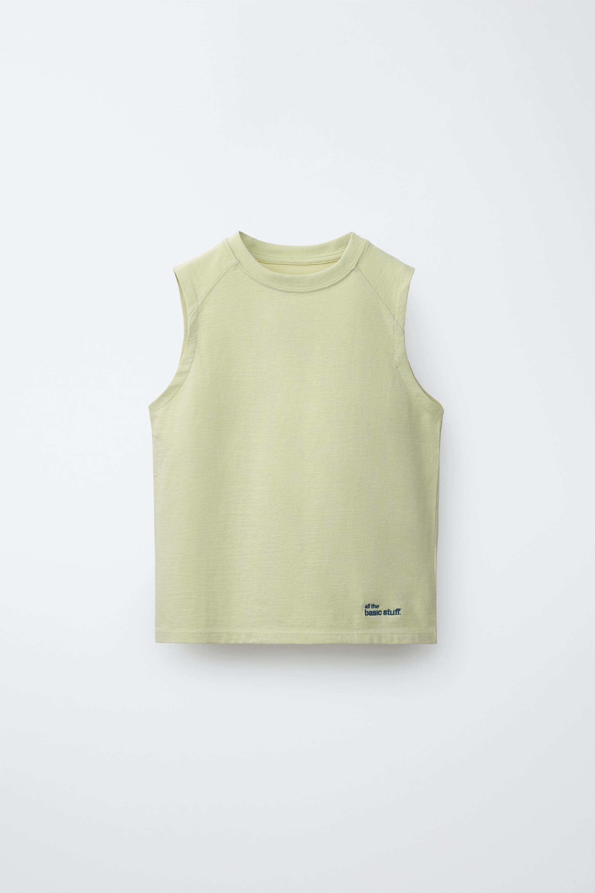 SLEEVELESS PLAIN T-SHIRT